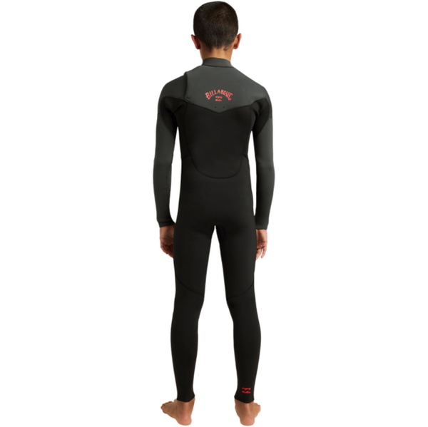 2026 Billabong Junior Absolute Core 4/3mm Chest Zip Wetsuit ABBW100166 - Tar Black